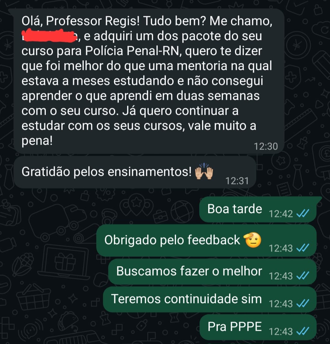 Depoimento de aluno do Professor Jonas Regis 1